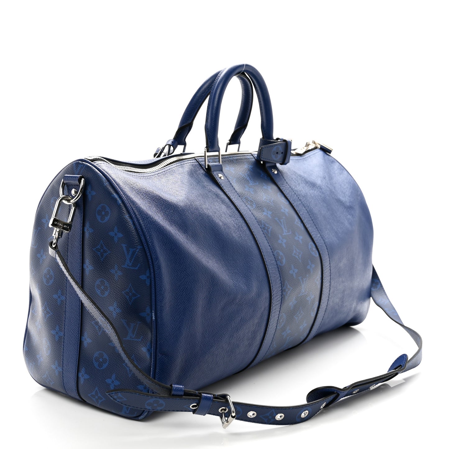 Taiga Monogram Eclipse Keepall Bandouliere 50 Pacific Blue