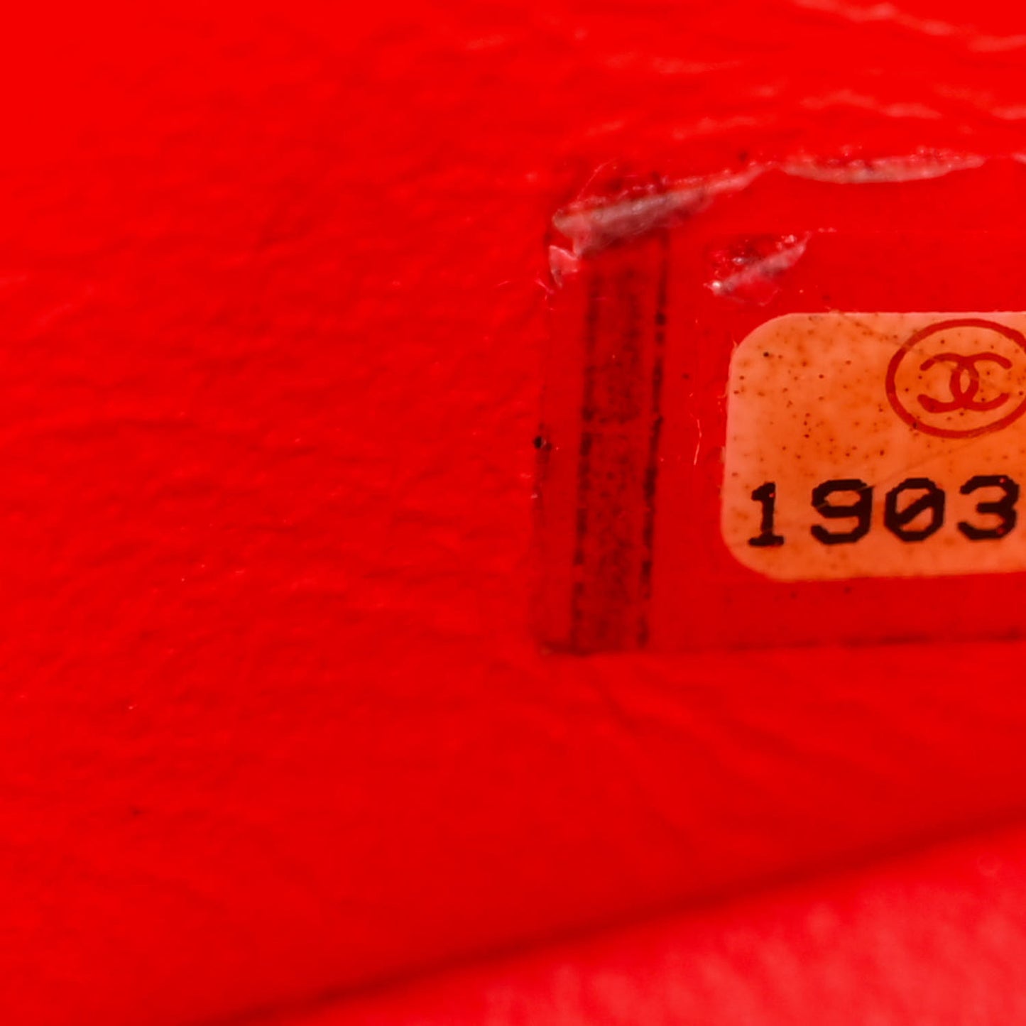 Patent Calfskin Quilted Mini Rectangular Flap Red