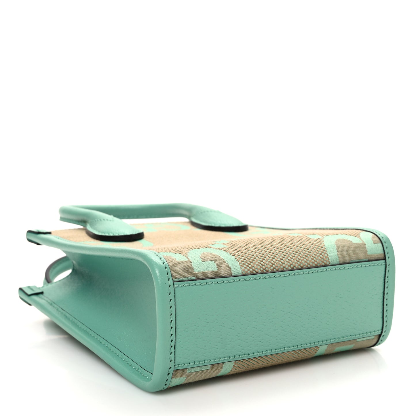 Monogram Jumbo GG Textured Dollar Calfskin Mini Tote Bag Pepperlight Mint