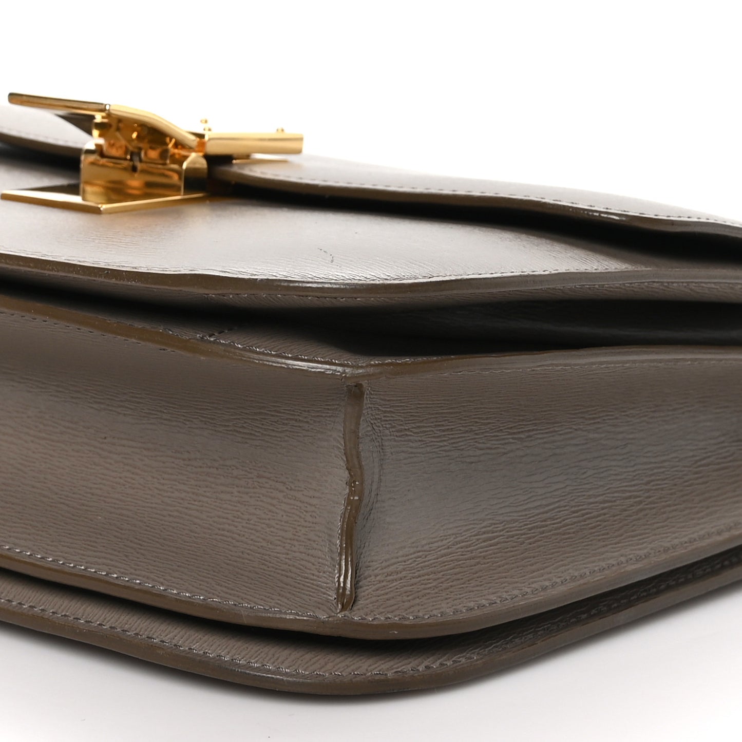 Liege Calfskin Medium Classic Box Flap Bag Taupe