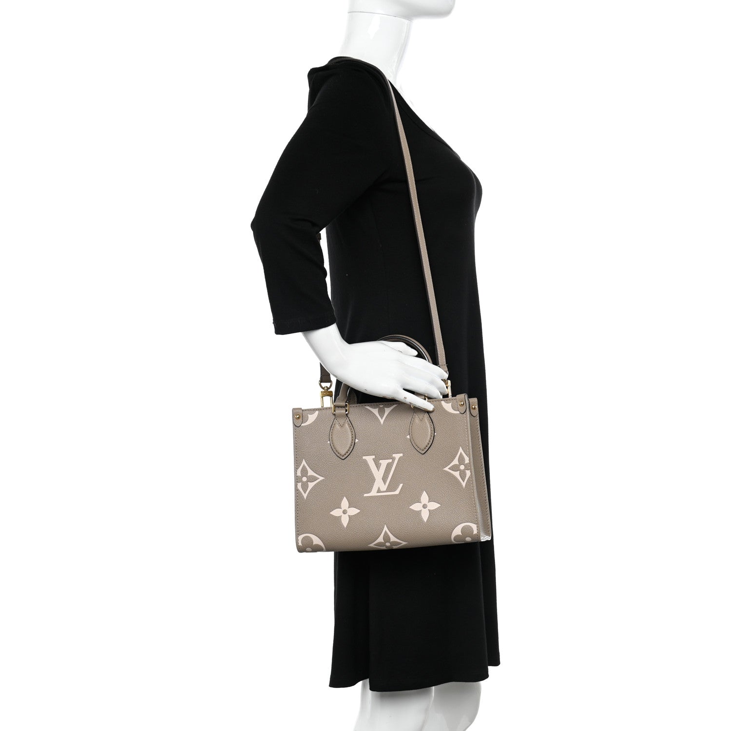 Louis Vuitton Empreinte Monogram Giant Onthego PM Tourterelle Creme 2 of 11