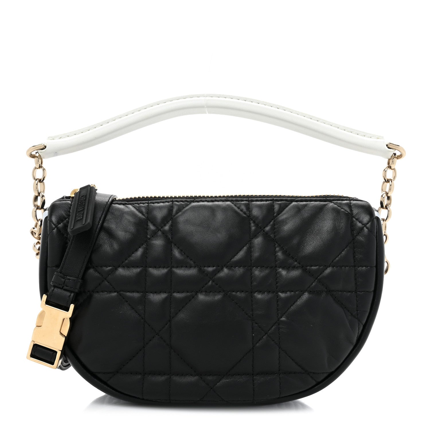 Christian Dior Lambskin Cannage Small Dior Vibe Hobo Bag Black 1 of 10
