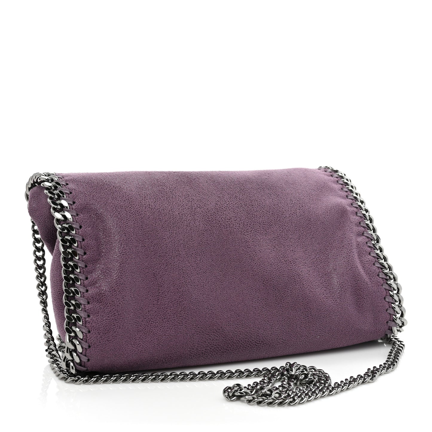 Shaggy Deer Small Falabella Fold Over Tote Purple