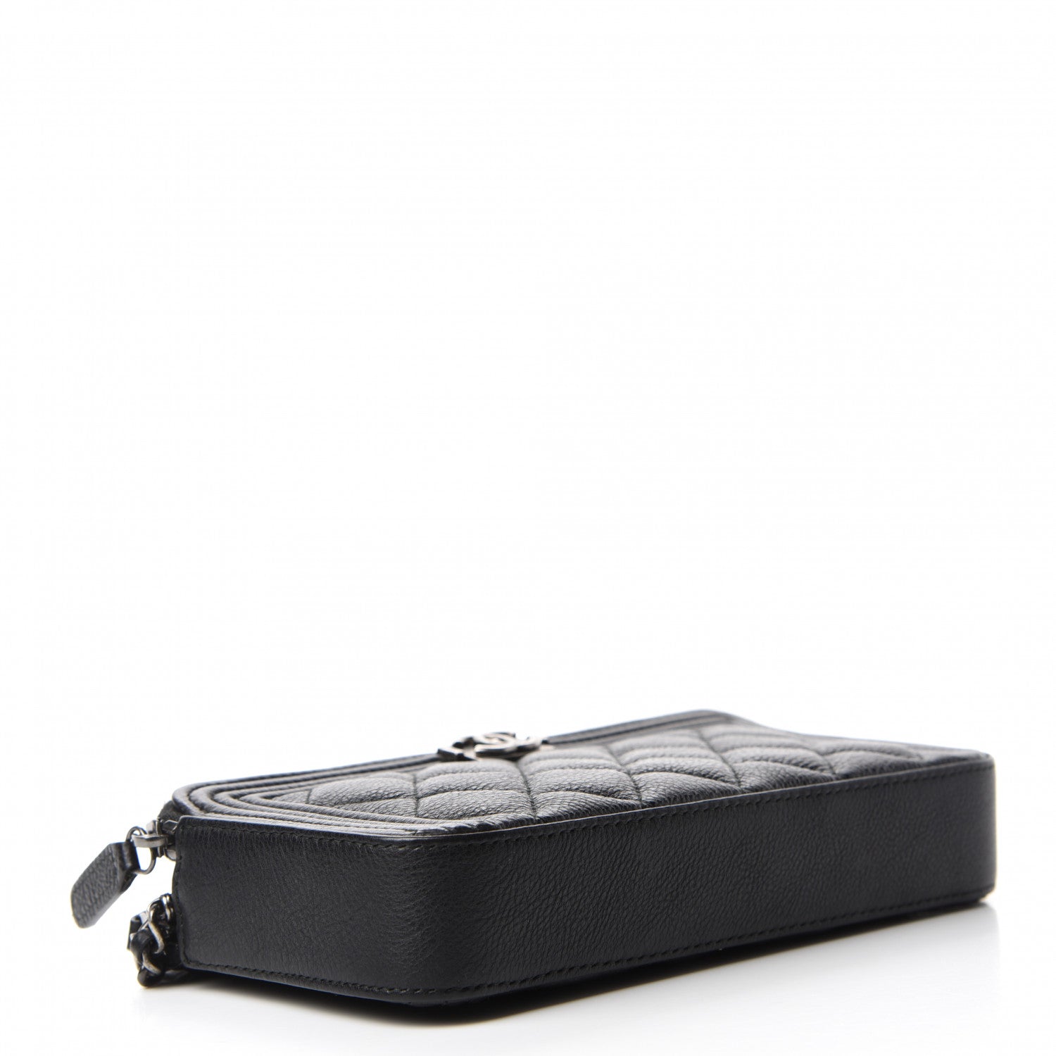 Chanel Calfskin Quilted Small Boy Clutch With Chain Black 4 of 11