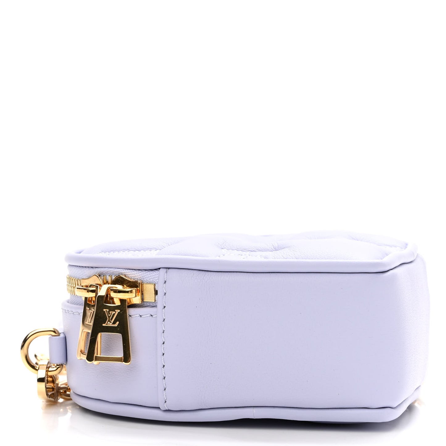 Calfskin Embroidered Monogram Pop My Heart Bag Pouch Lilac
