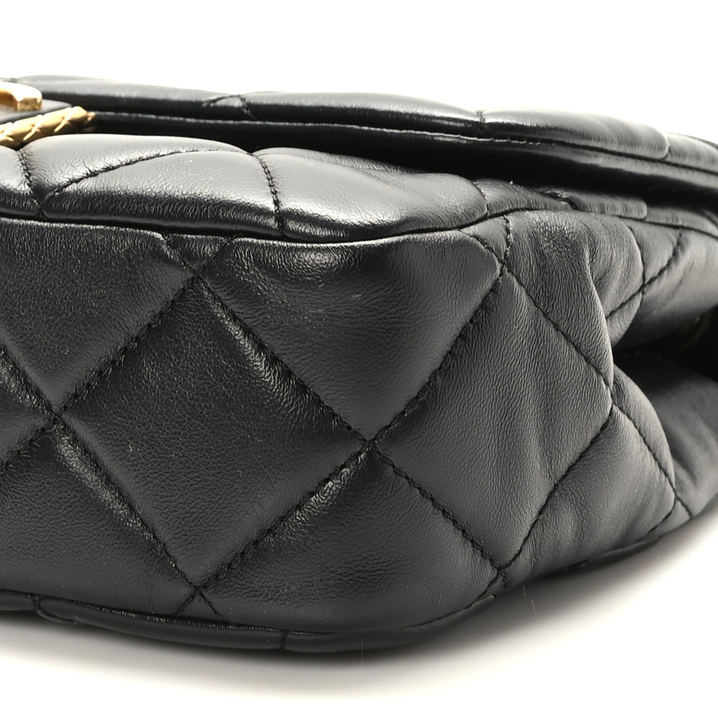 Lambskin Quilted Mini Flap Black