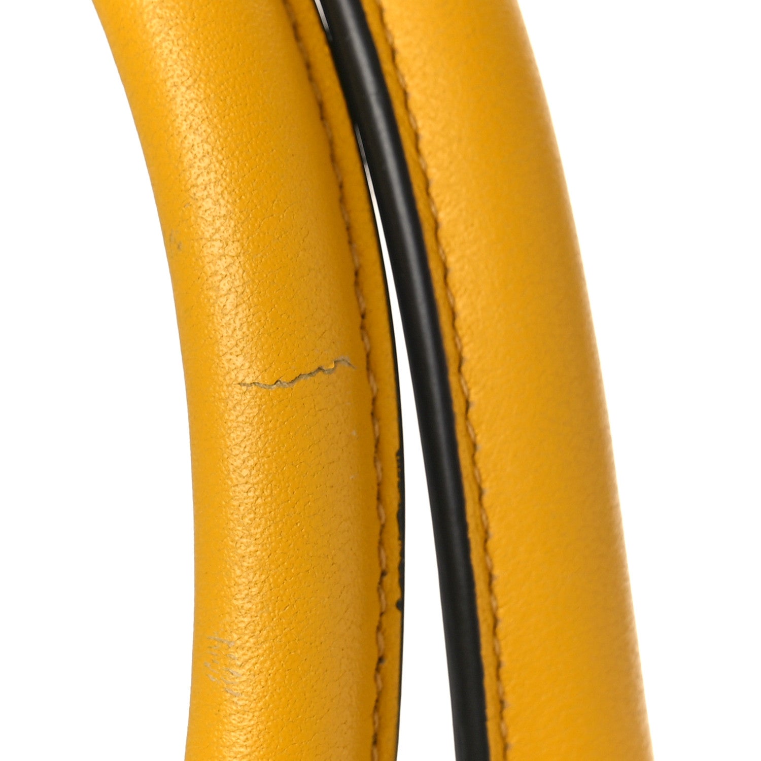 Salvatore Ferragamo Hammered Calfskin Medium The Studio Box Bag Yellow 12 of 12