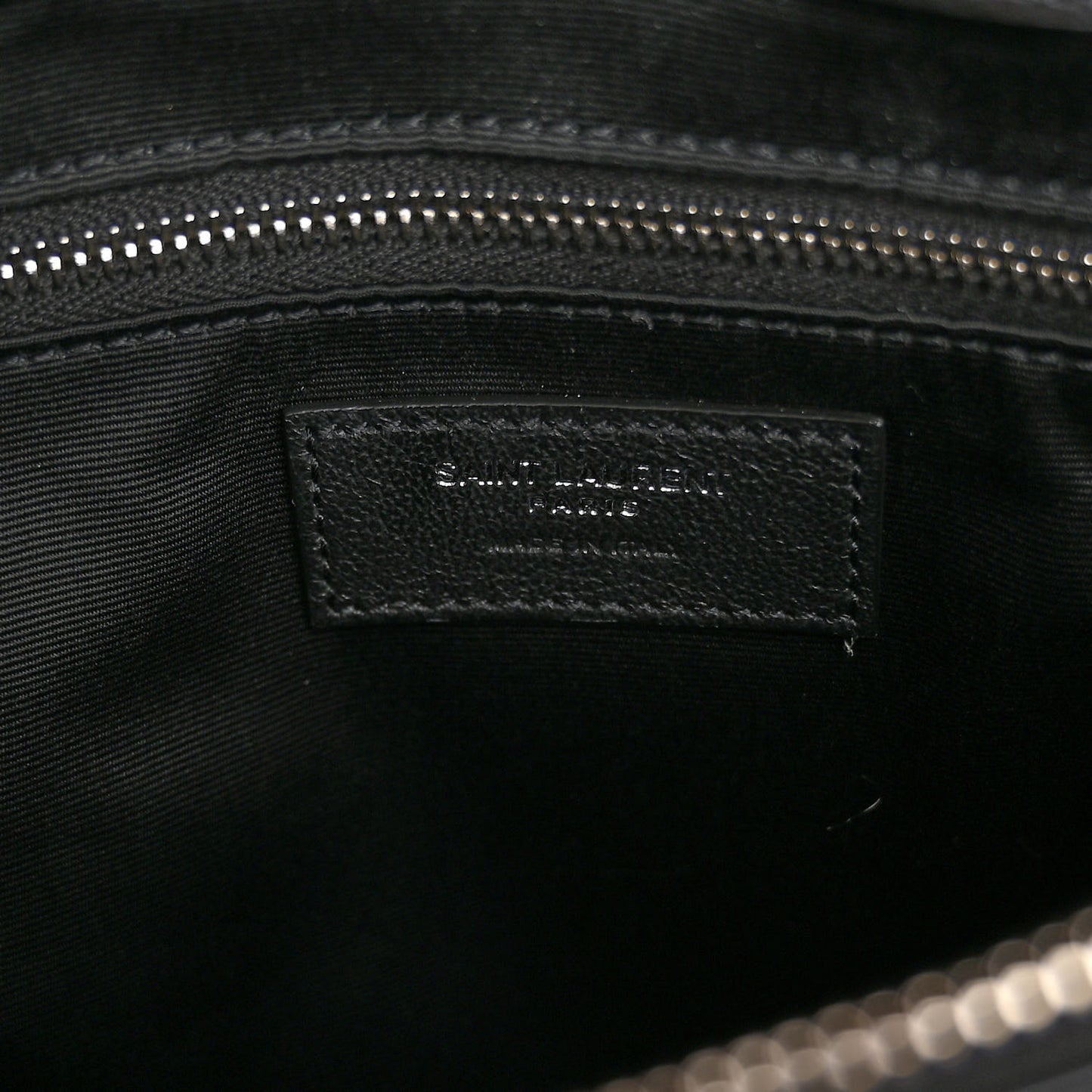 Calfskin Y Quilted Monogram Medium Loulou Chain Satchel Black