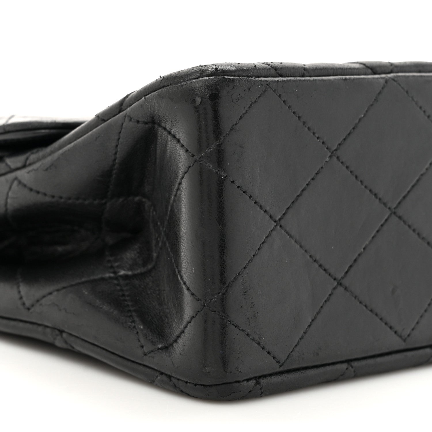Chanel Lambskin Quilted Medium Double Flap Black 11 of 18