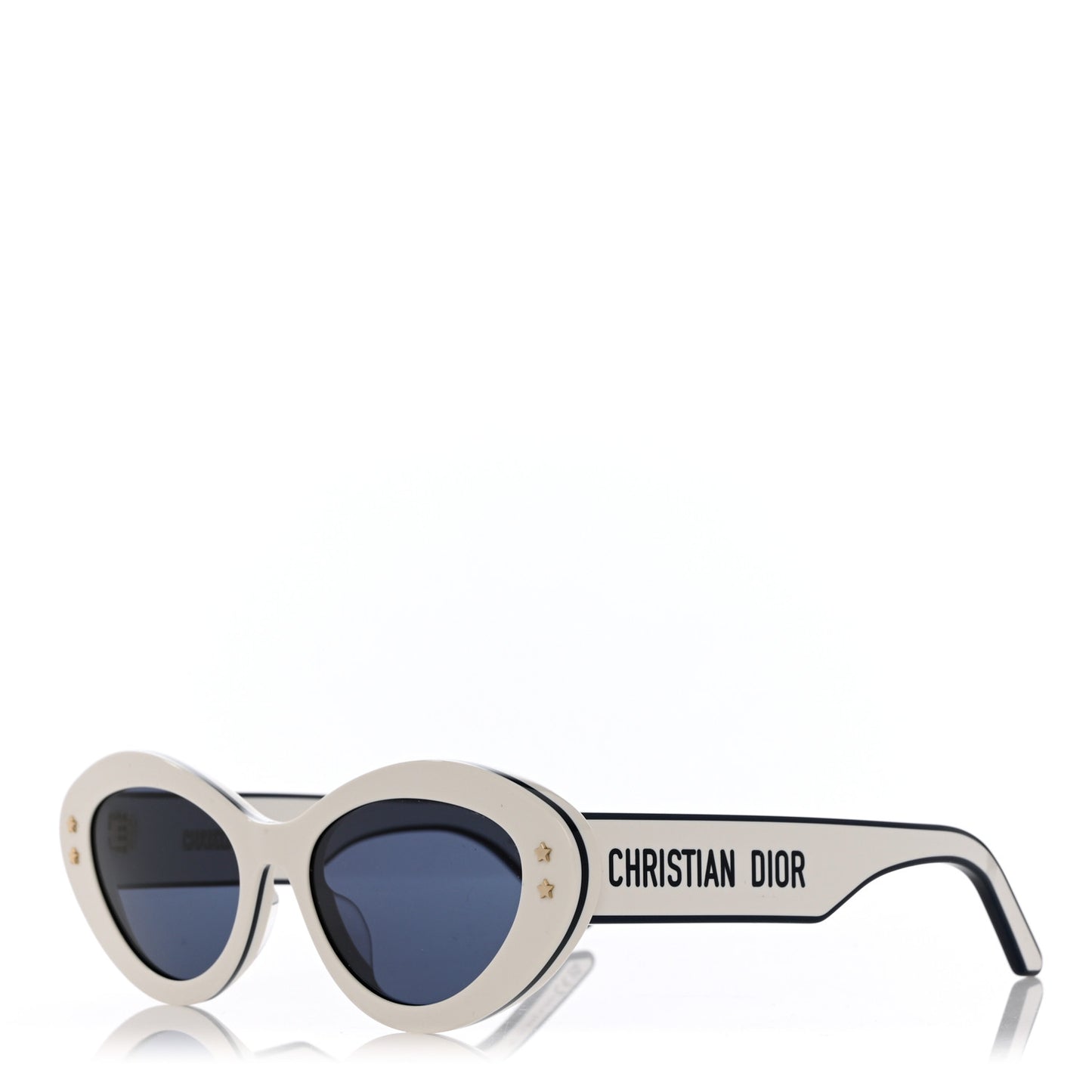 Diorpacific B1U Butterfly Sunglasses Ivory