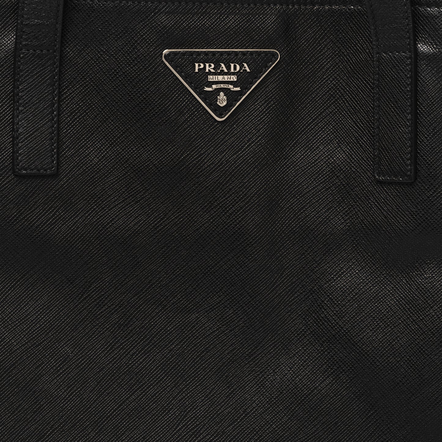 Saffiano Lux Cuir Tote Black