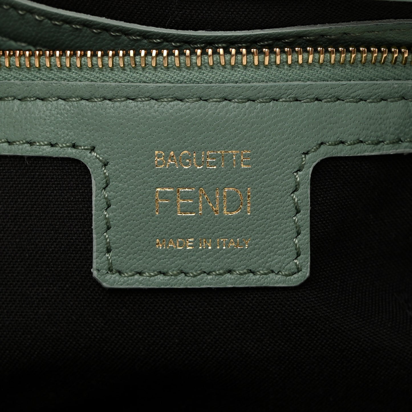 Nappa FF 1974 Embossed Baguette Menta