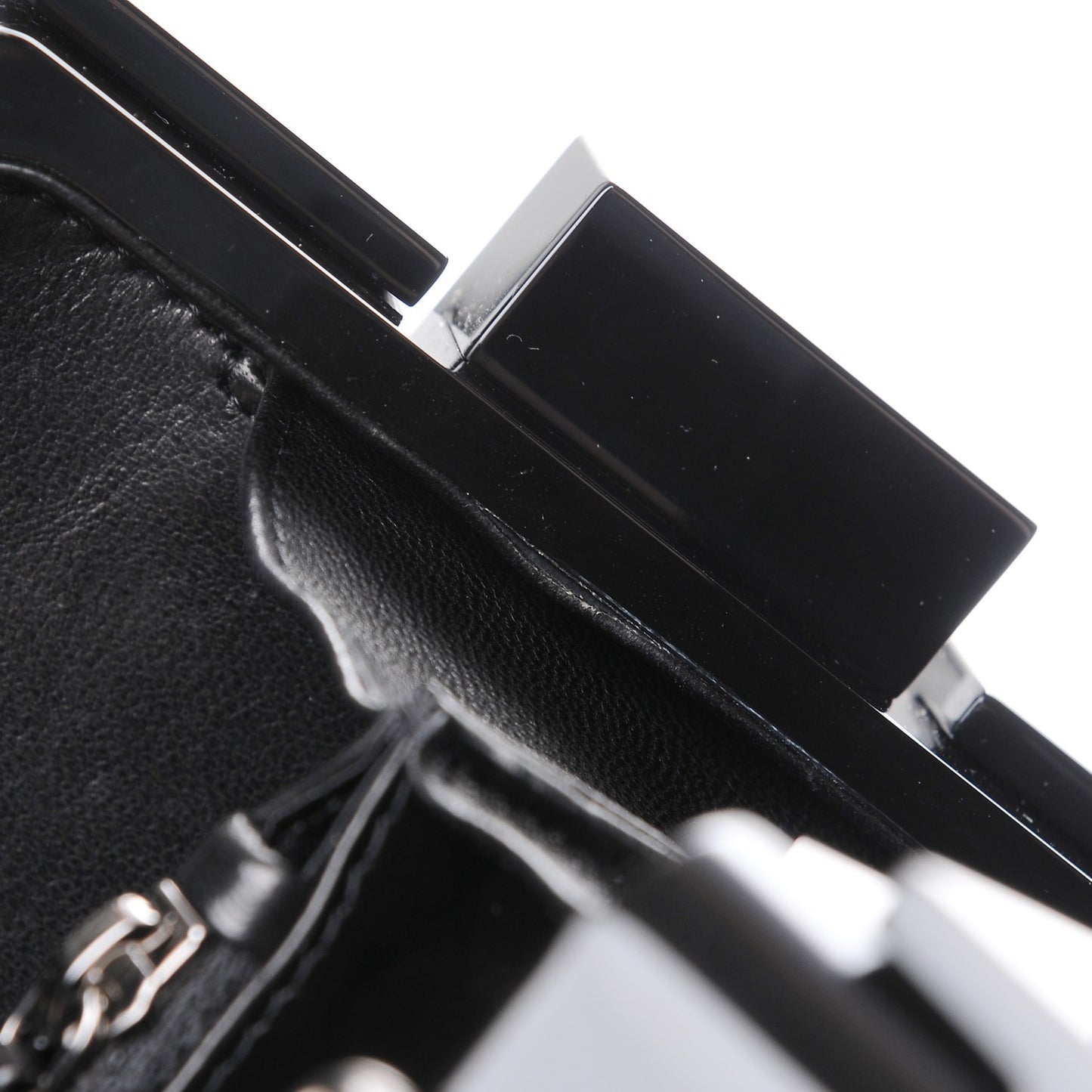 Plexiglass Crystal Lego Clutch Black