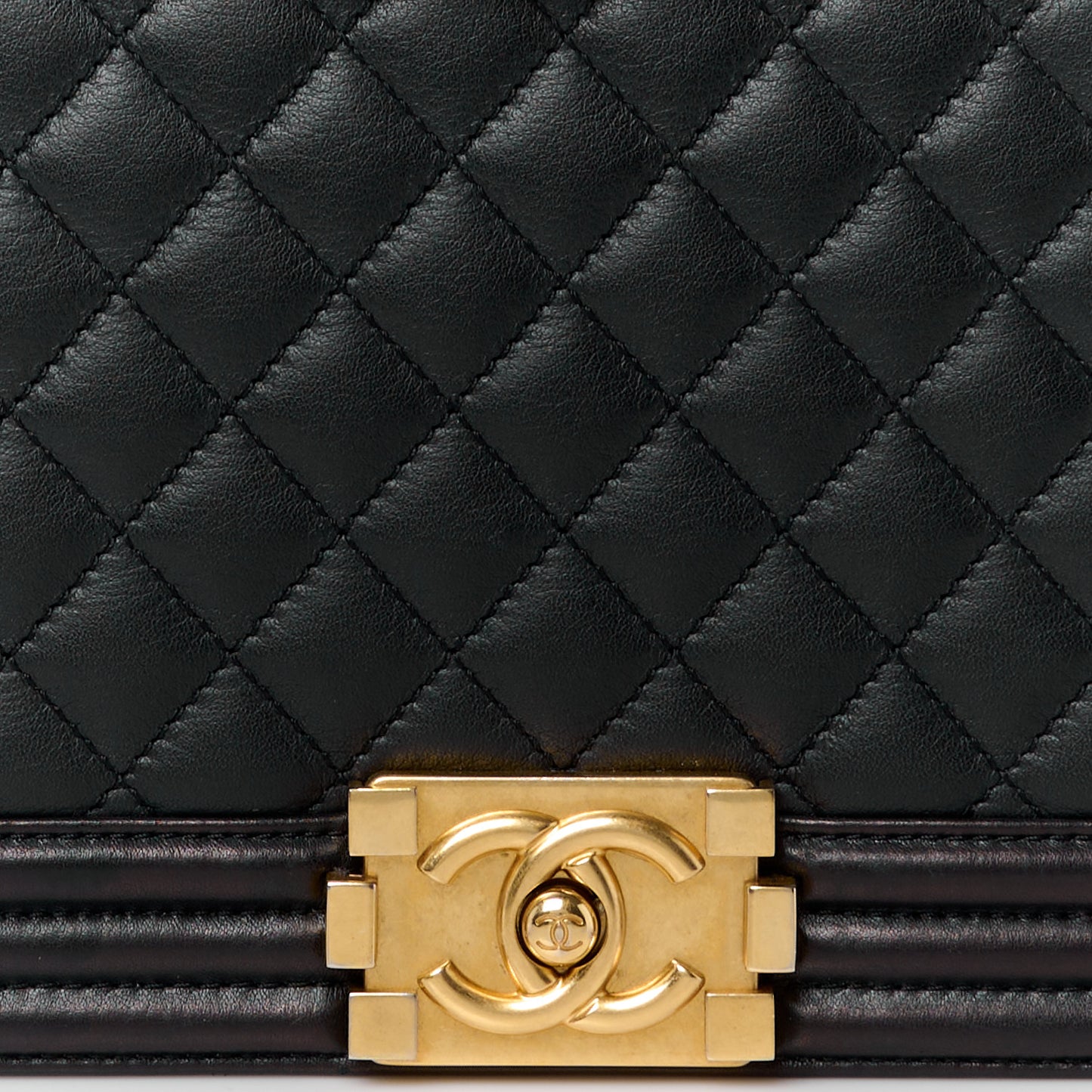 Calfskin Quilted New Medium Boy Flap Black