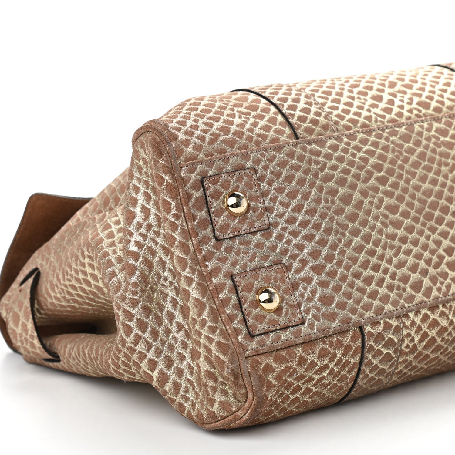 Mulberry Metallic Snake Suede Bayswater Satchel 9 of 12