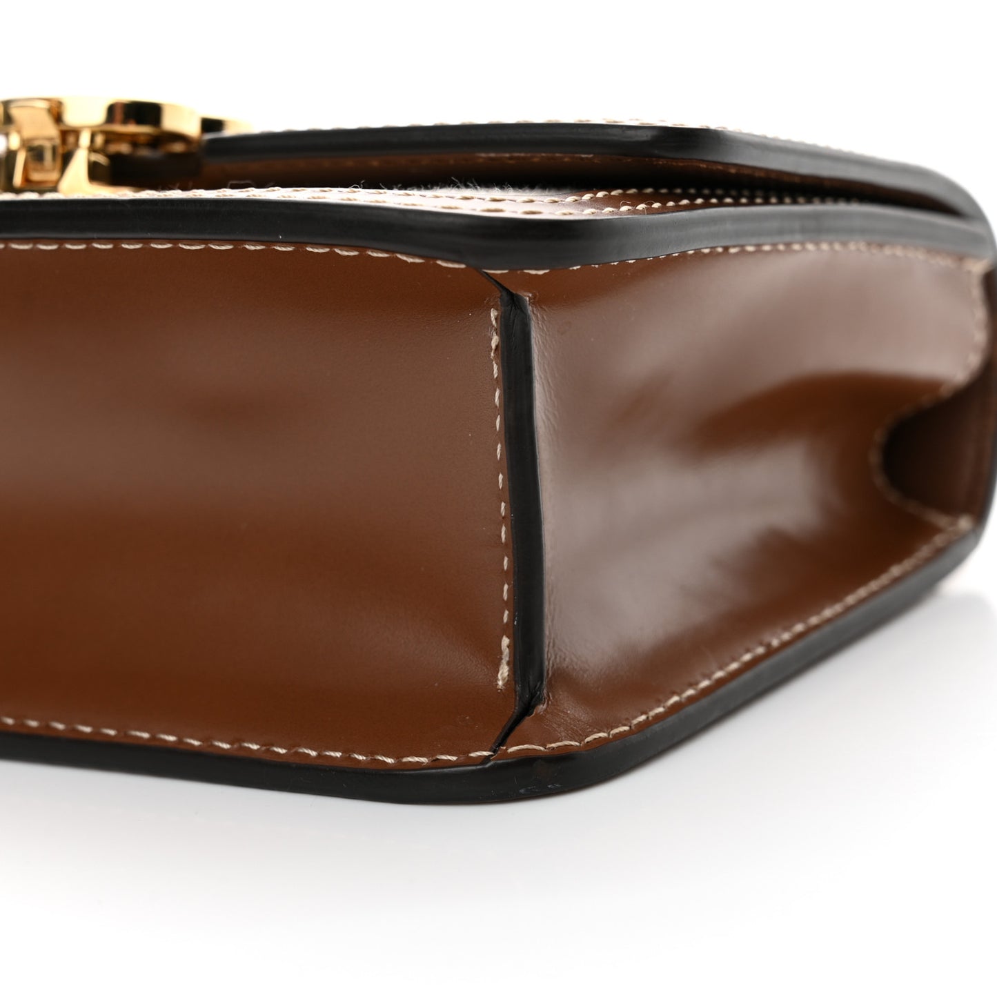 Canvas Calfskin Small TB Bag Natural