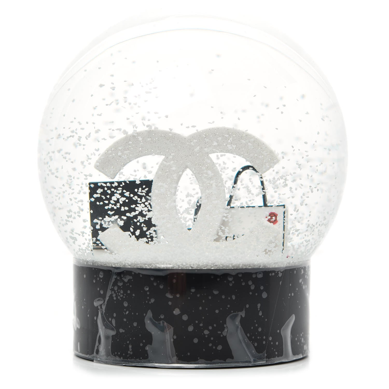 Chanel Glass CC Shopping Bag Snow Globe 2 of 4