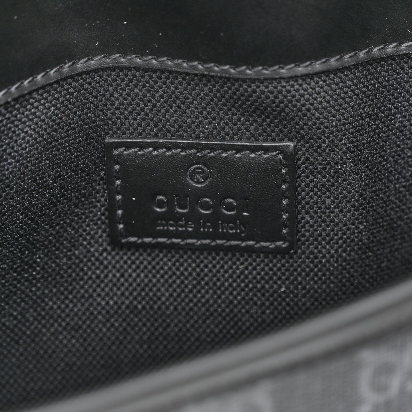GG Supreme Monogram Web Slim Belt Bag Black Grey