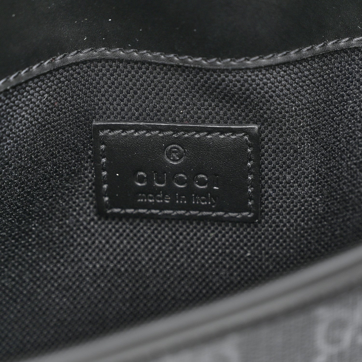 Gucci GG Supreme Monogram Web Slim Belt Bag Black Grey 6 of 10