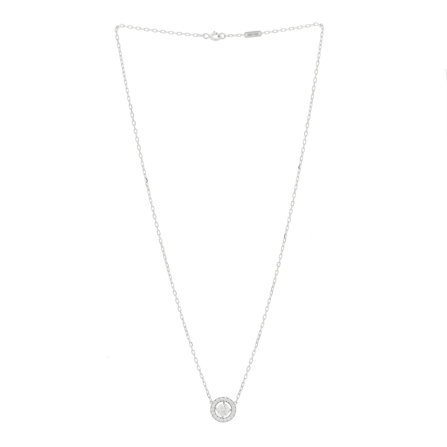 18K White Gold Diamond .59ct Ava Pendant Necklace