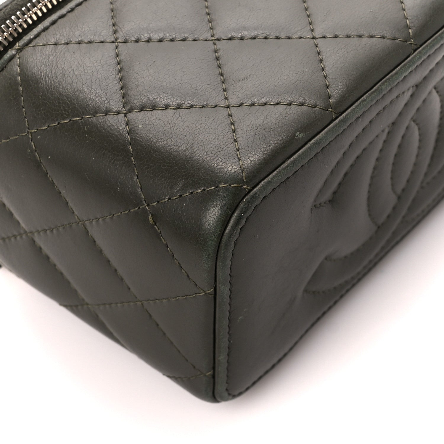 Chanel Lambskin Quilted Small Pillow Crush Vanity Case With Chain Green 9 of 12