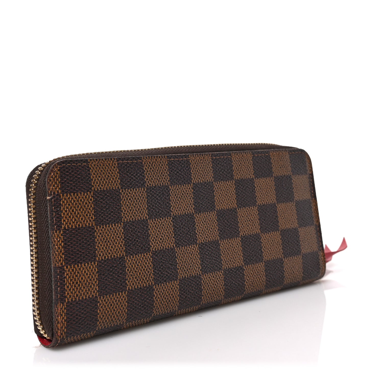 Damier Ebene Clemence Wallet Cherry