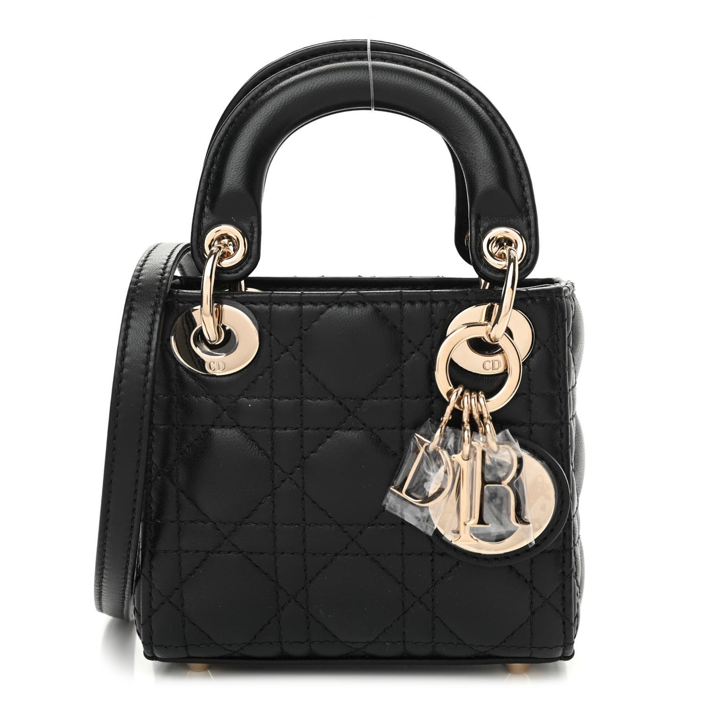 Lambskin Cannage Micro Lady Dior Black