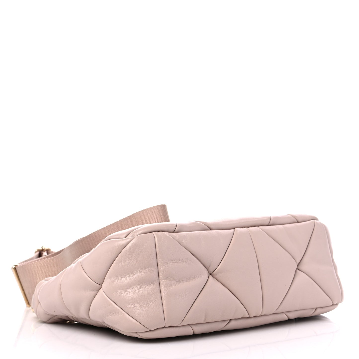 Nappa Re-Nylon Triangle Quilted Patchwork System Shoulder Bag Ninfea