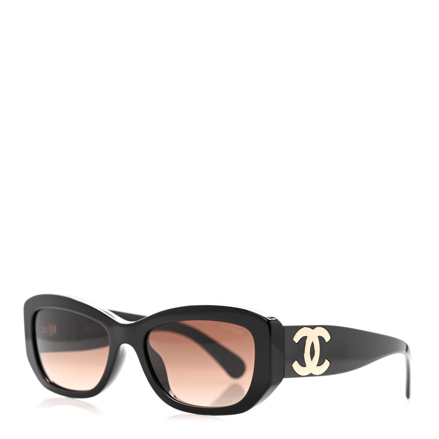 Acetate Rectangle Sunglasses 5493 Black Brown