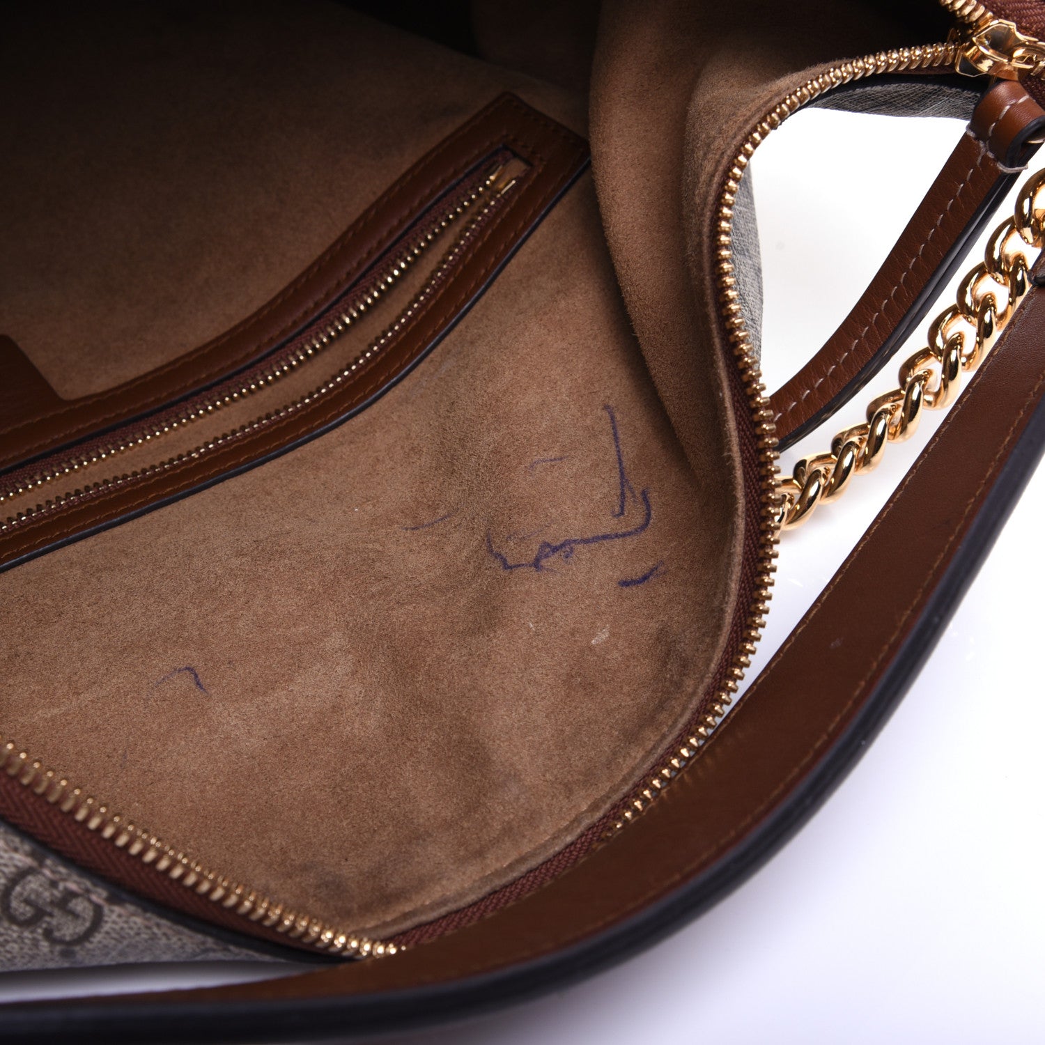 Gucci GG Supreme Monogram Large Linea A Hobo Light Brown 14 of 15