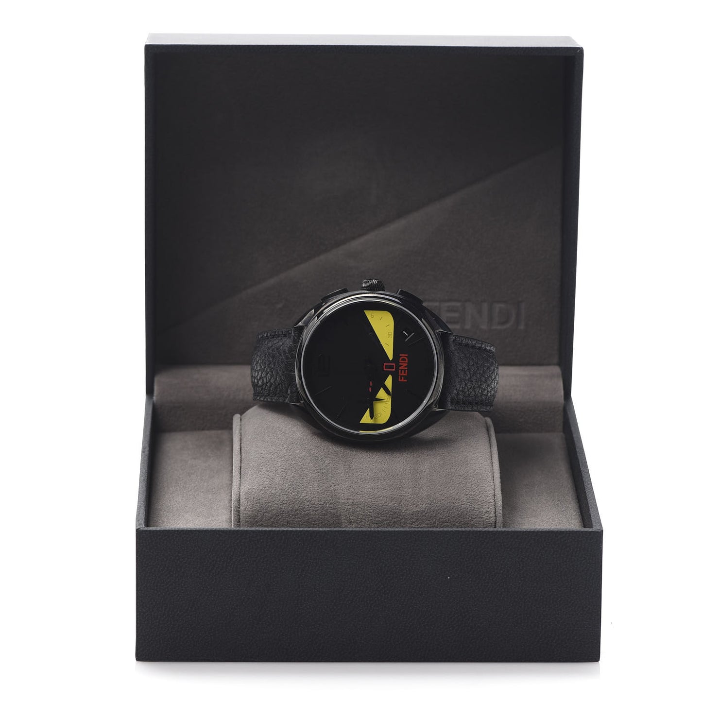 Stainless Steel Calfskin 40mm Momento Bugs Quartz Watch Black