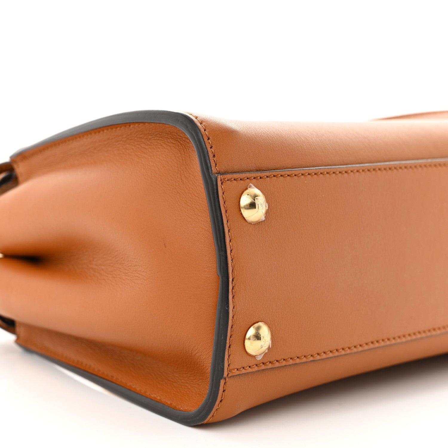 Fendi Vitello Seta Canvas FF Embroidered Mini Peekaboo Iconic Satchel Brandy Amazzonia 8 of 9