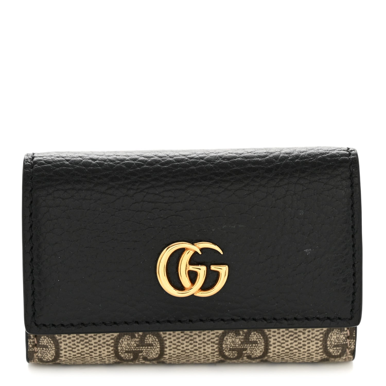 Gucci Dollar Calfskin GG Supreme Monogram GG Marmont 6 Key Holder