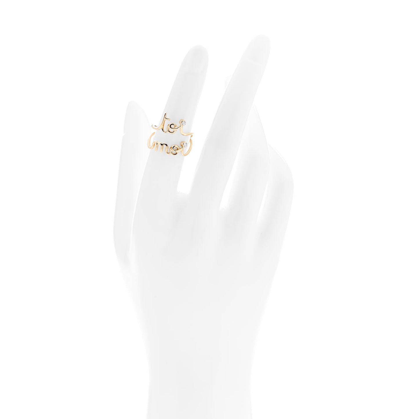 18K Yellow Gold Diamond Toi Moi Ring 50 5.25