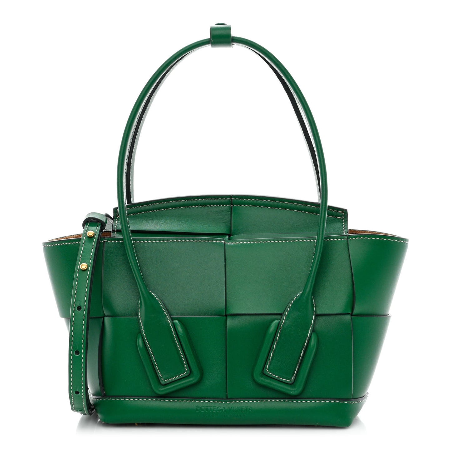French Calfskin Maxi Intrecciato Arco 33 Racing Green
