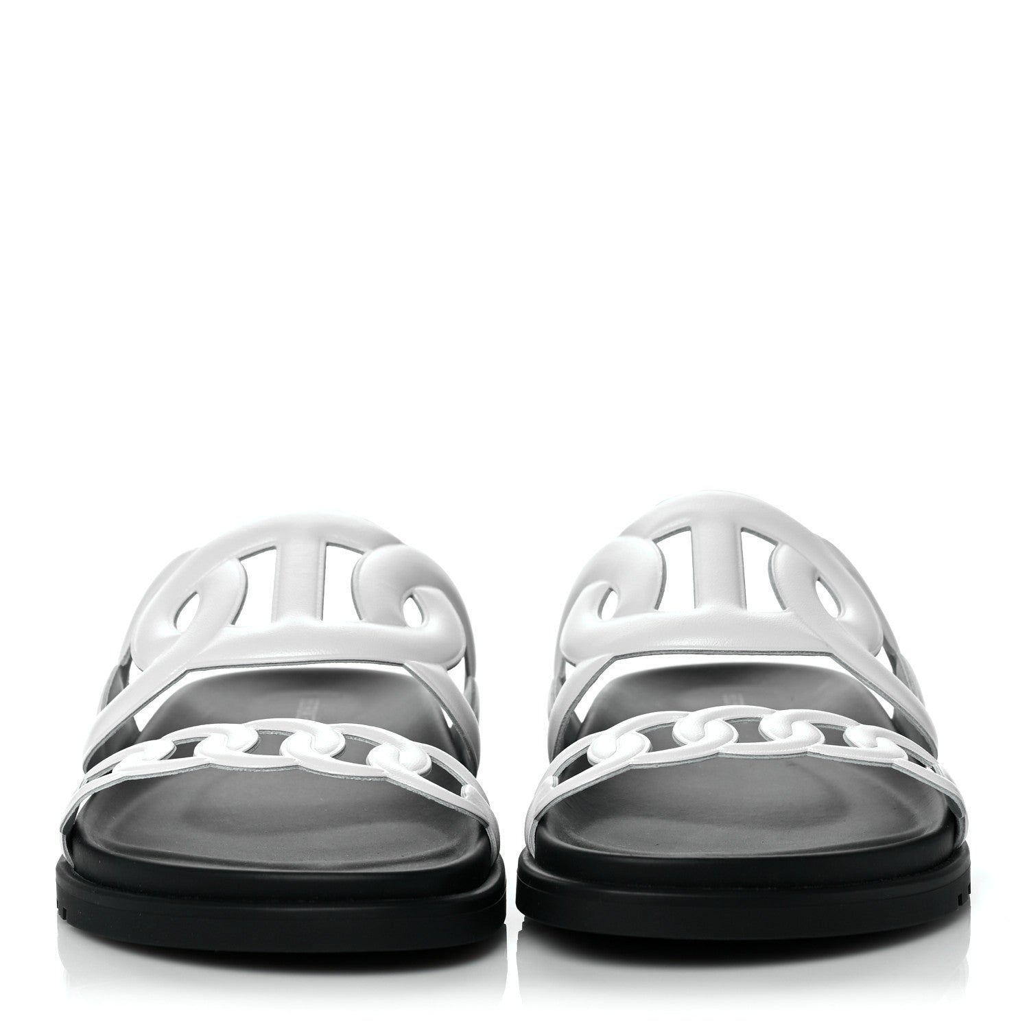 Hermes Nappa Womens Extra Sandals 38 White 2 of 9