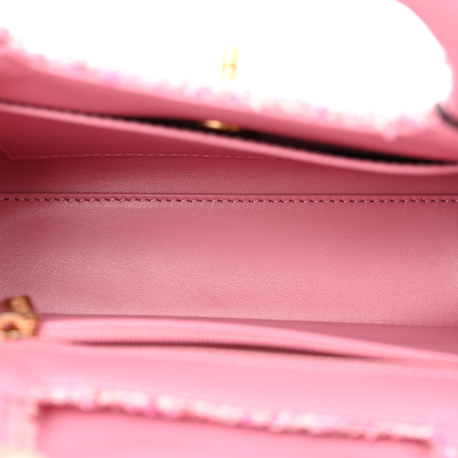 Chanel Tweed Quilted Nano Kelly Shopper Pink 5 of 10