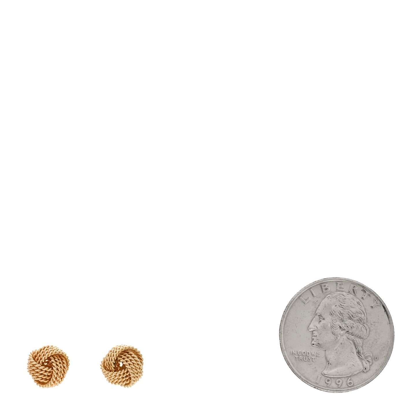 18K Yellow Gold Twist Knot Earrings