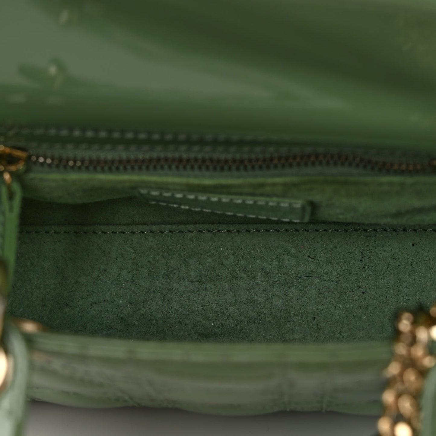 Patent Cannage Mini Lady Dior Mint Green
