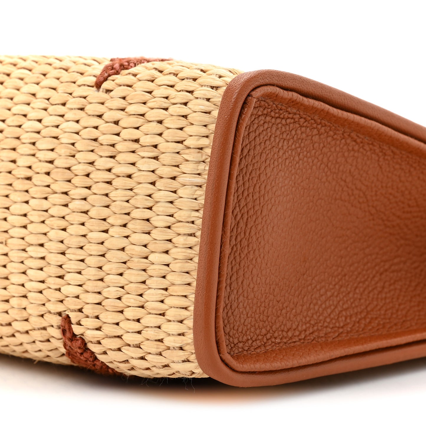Raffia Monogram Giant Toiletry Pouch 26 Tan