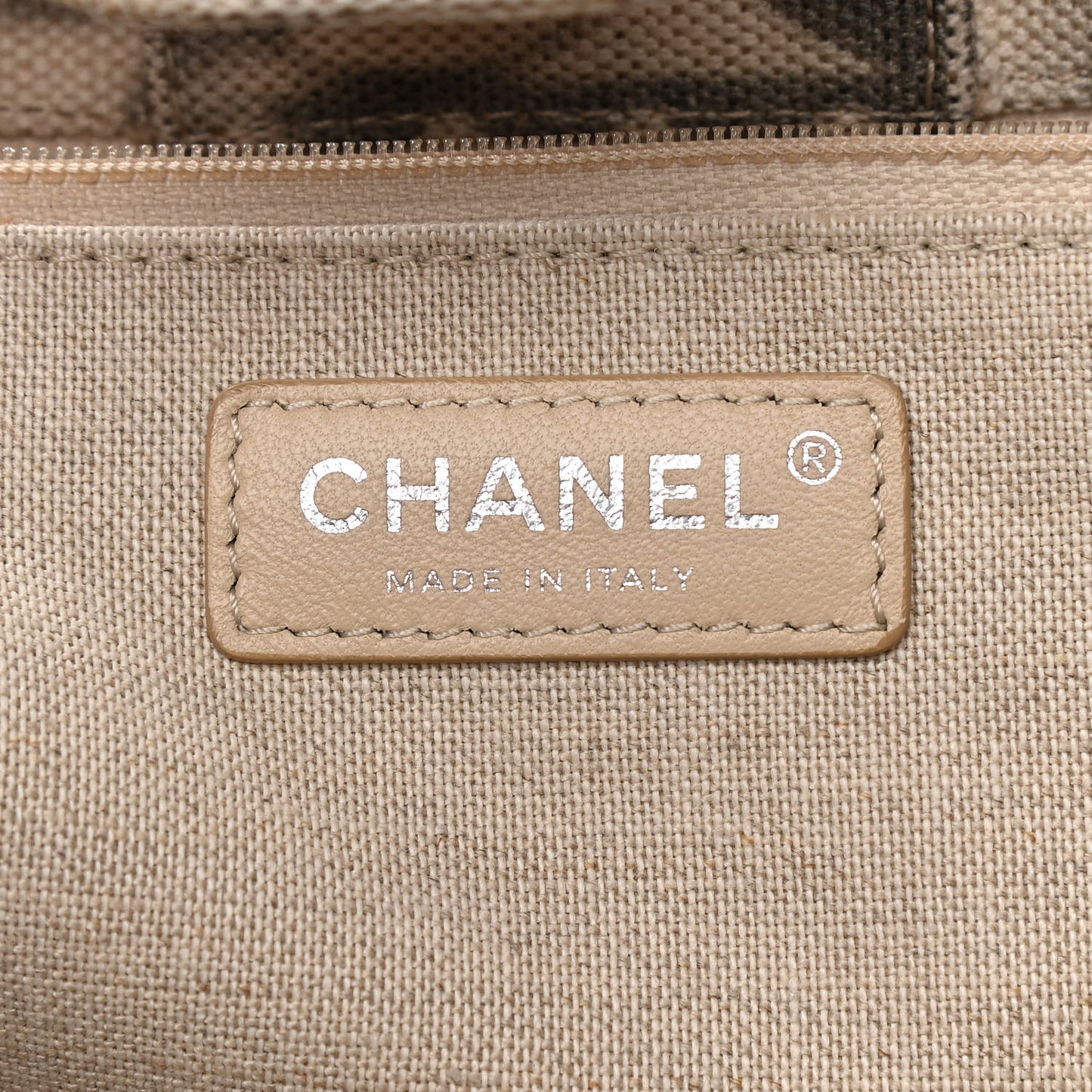 Canvas Large Iliad Shopping Tote Beige