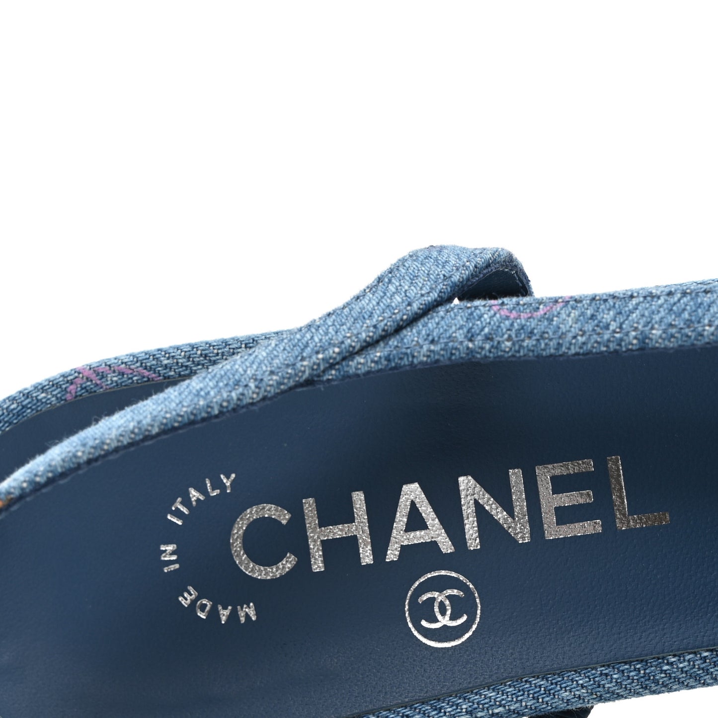 Denim Cap Toe Denim Mood Slingback Pumps 39 Blue Multicolor