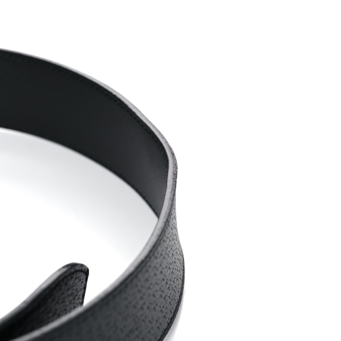 Textured Dollar Calfskin Nickel Double G 40mm Belt 70 28 Black