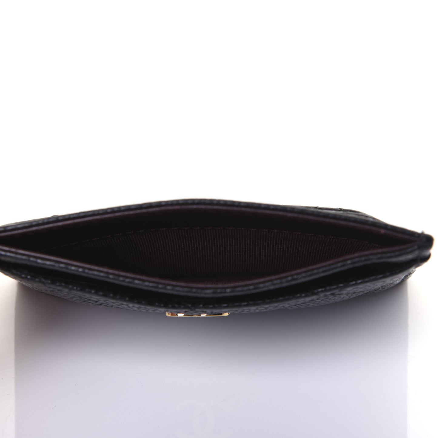 Caviar Quilted Card Holder Black