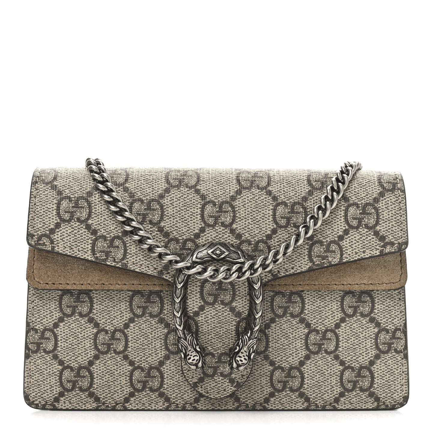 GG Supreme Monogram Super Mini Dionysus Shoulder Bag Taupe