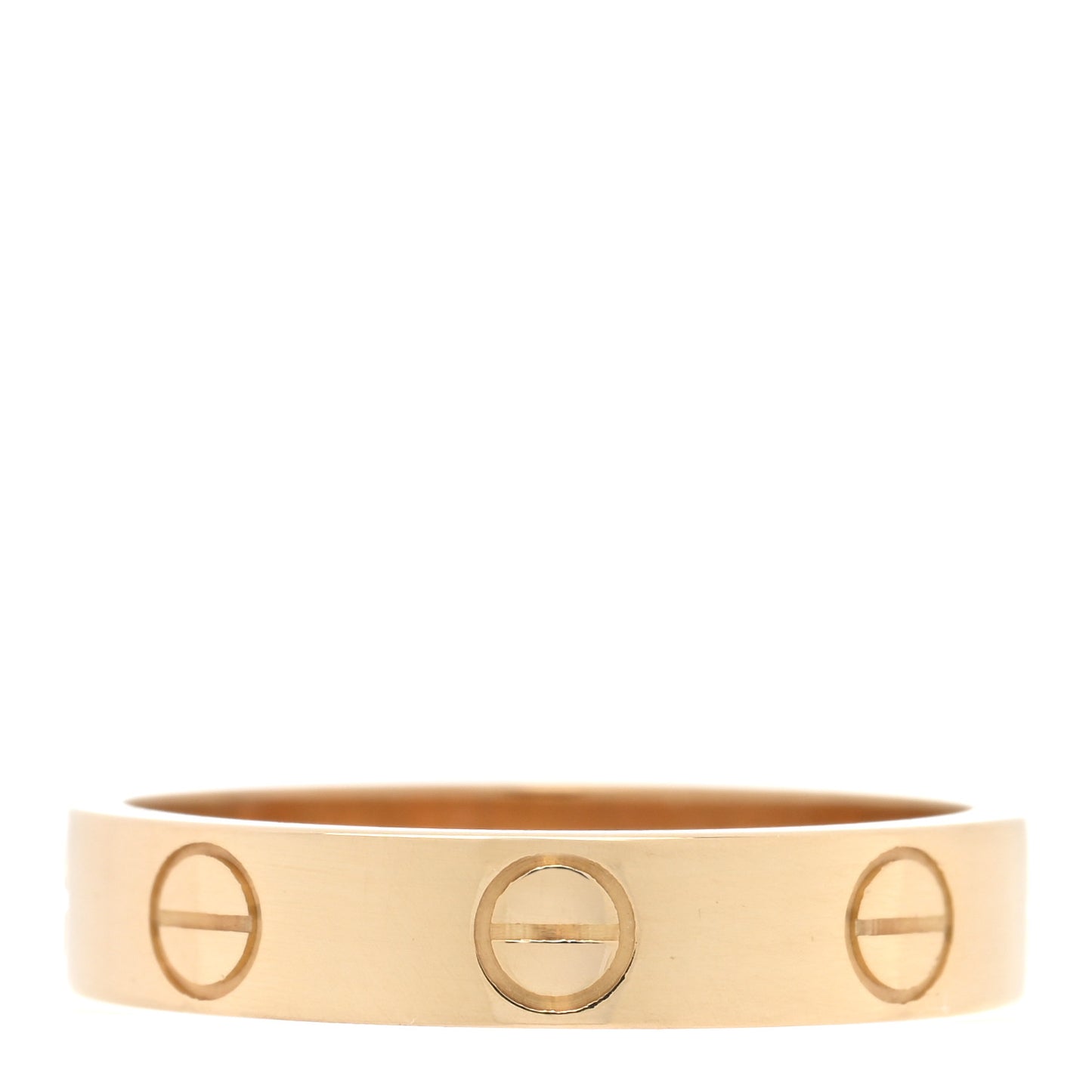 18K Yellow Gold 3.5mm LOVE Wedding Band Ring 49 4.75