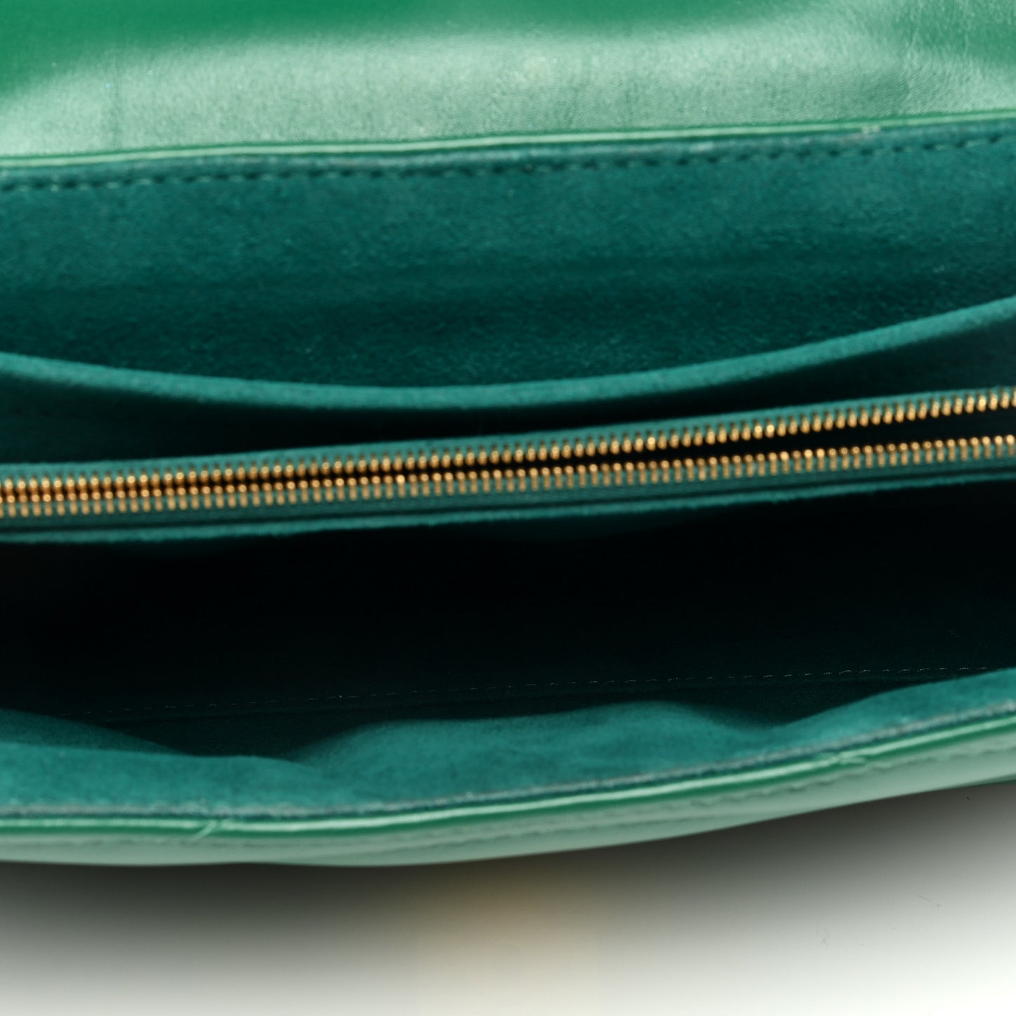 Calfskin New Wave Chain Bag MM NM Emerald