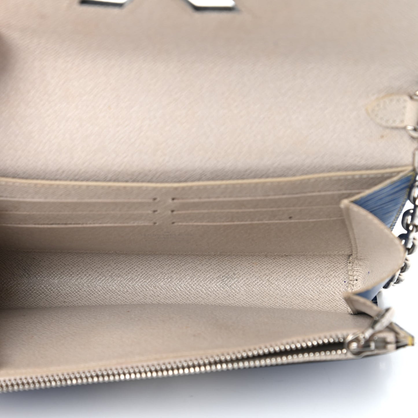 Epi Twist Chain Wallet Denim Light