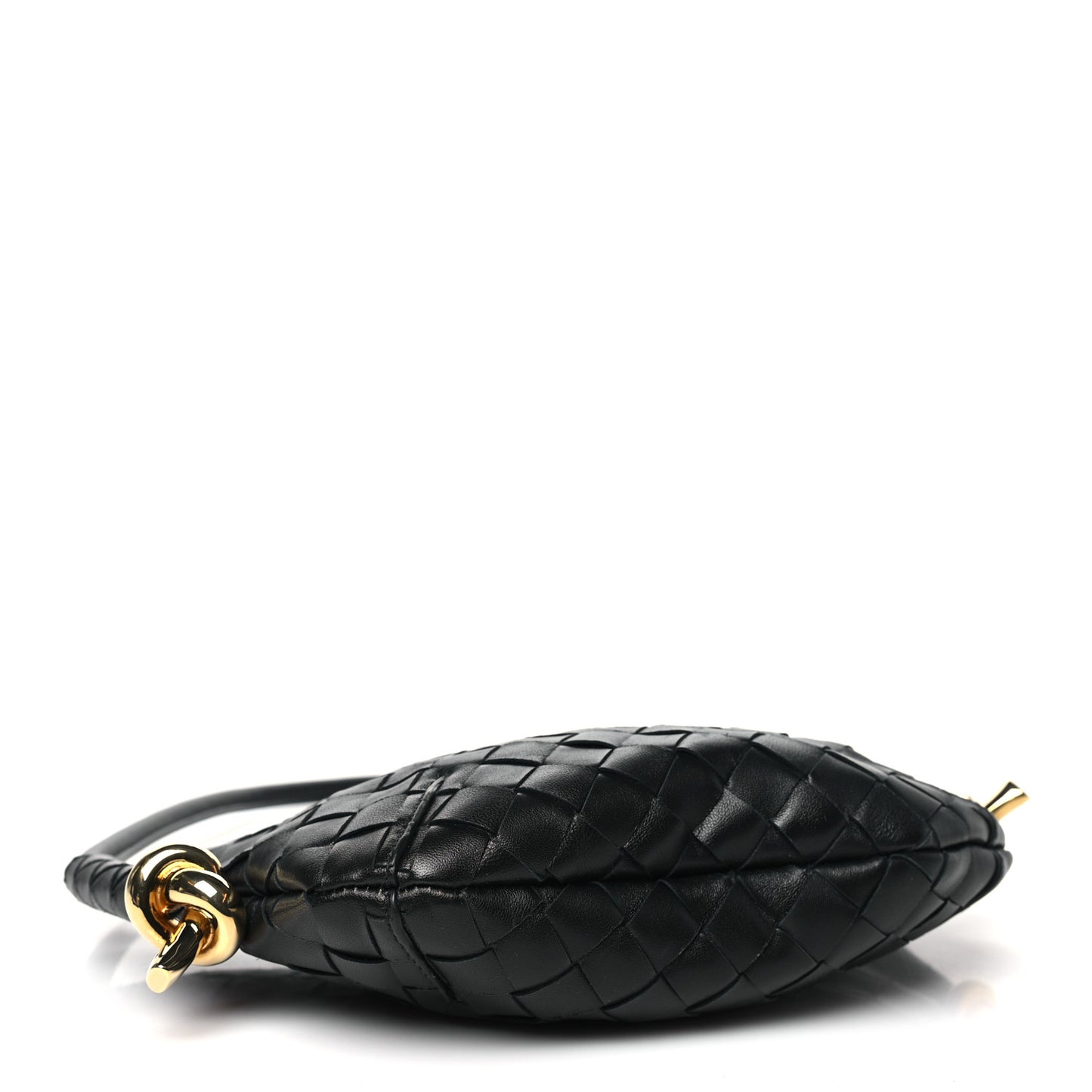 Nappa Intrecciato Mini Solstice Shoulder Bag Black