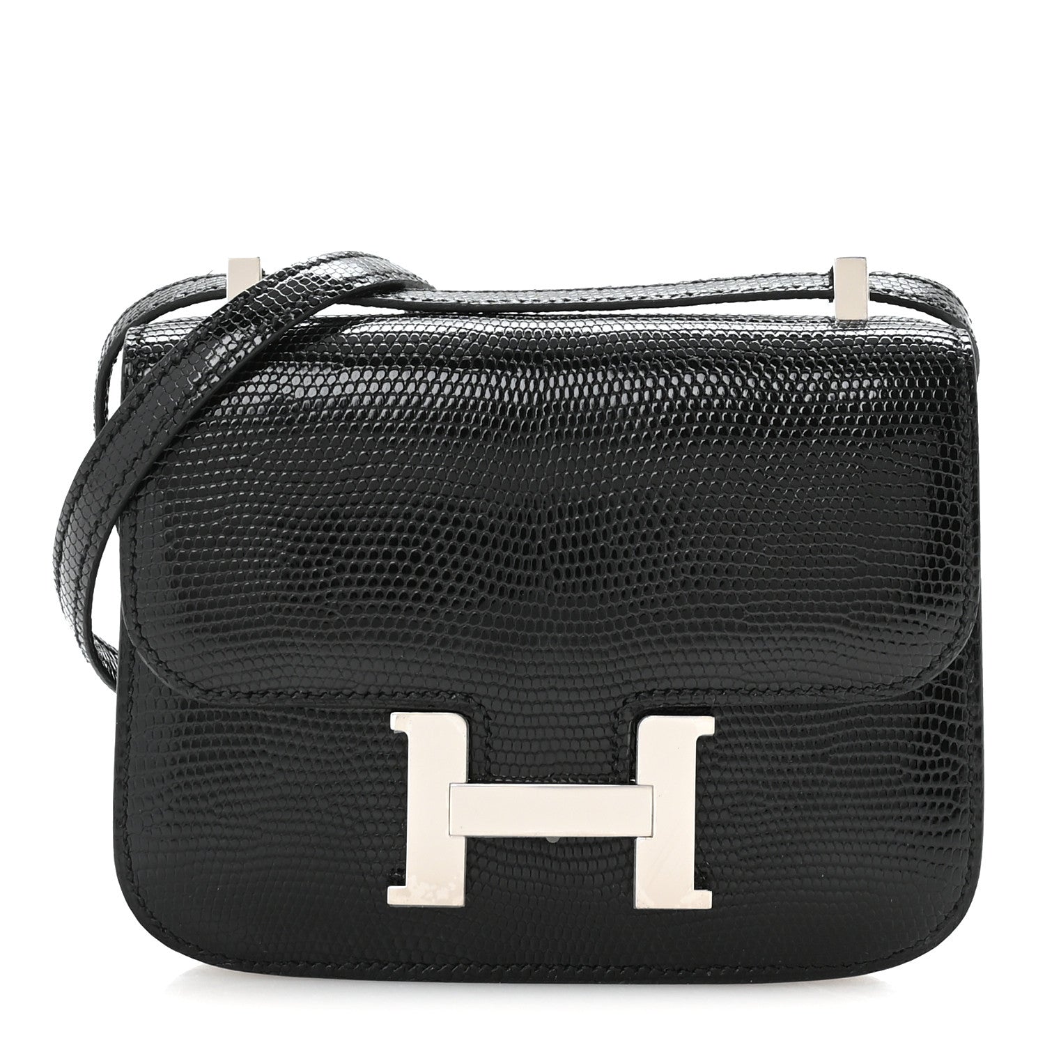 Hermes Lizard Niloticus Micro Constance 14 Black 1914164